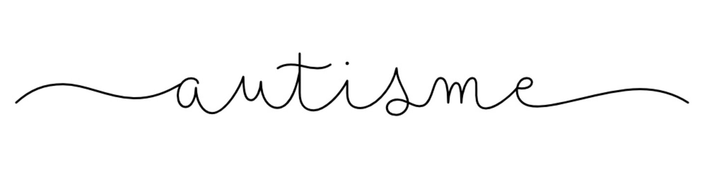Banniere calligraphique vecteur noir AUTISME