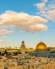 Fototapeta na wymiar Old Jerusalem Aerial View