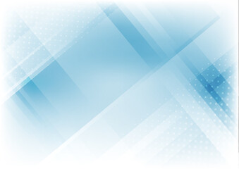 Abstract background blue and gray geometric shapes overlapping with halftone effect.