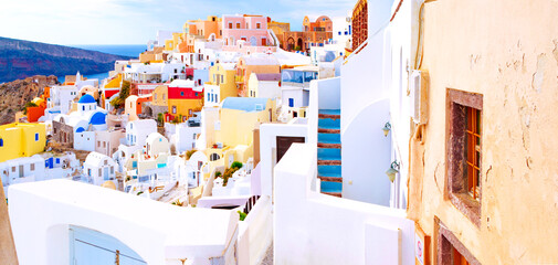 Village Oia on Santorini island Greece