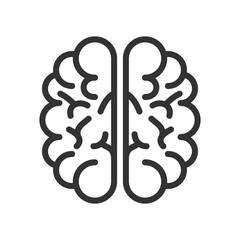 Human brain mind power icon