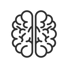 Human brain mind power icon