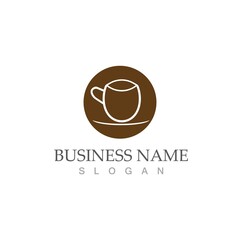 coffee cup logo template vector icon