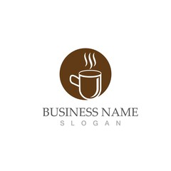 coffee cup logo template vector icon