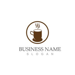 coffee cup logo template vector icon