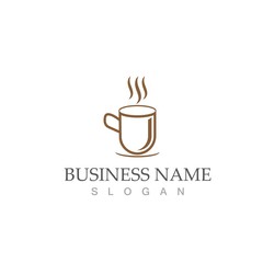 coffee cup logo template vector icon