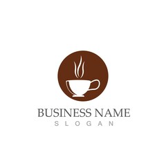 coffee cup logo template vector icon