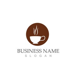 coffee cup logo template vector icon