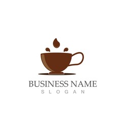 coffee cup logo template vector icon