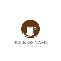 coffee cup logo template vector icon