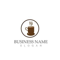coffee cup logo template vector icon