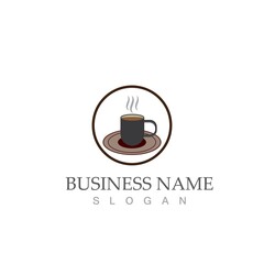 coffee cup logo template vector icon