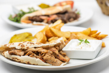 Shawarma Plate , Shawarma beef and chicken plate.