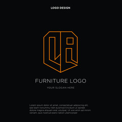 Letter N A vector line logo design. Creative minimalism logotype icon symbol.