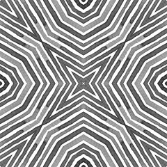 Black and white- Geometric Watercolor. Actual Seamless Pattern. Hand Drawn Stripes. Brush Texture. C