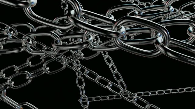 Multiple Chains with alpha channel mask and depth map. contains Z-Depth.