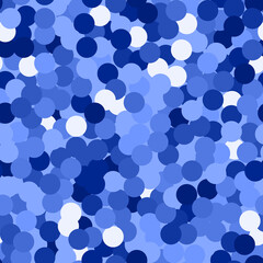 Glitter seamless texture. Actual blue particles. Endless pattern made of sparkling circles. Adorable