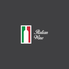 Italian wine logo concept