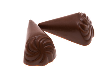 chocolate candies isolated