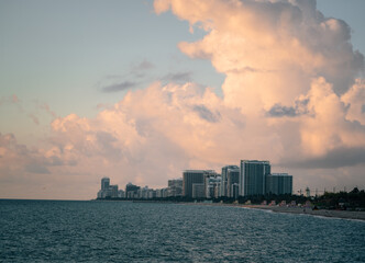 beach sunset florida Estados Unidos sky clouds sea 