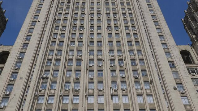 The main building of Ministry of Foreign Affairs is one of the famous seven skyscrapers, built in Stalinist style