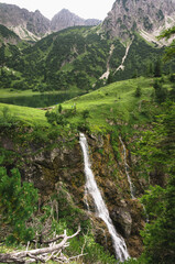 Gorgeous mountain waterfall