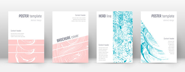 Cover page design template. Geometric brochure layout. Breathtaking trendy abstract cover page. Pink