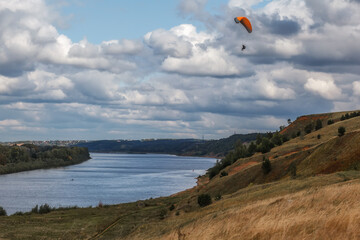 paragliding in the mountains
