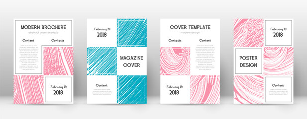 Cover page design template. Business brochure layout. Bewitching trendy abstract cover page. Pink an