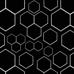 Abstract seamless pattern with honeycombs. Geometric design for fabric, textile, wallpaper and packaging 