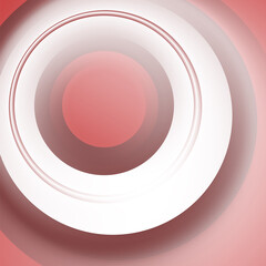 Circular color gradient. Shades of red and white. Unusual minimalistic background. Cover design, banner. EPS vector.