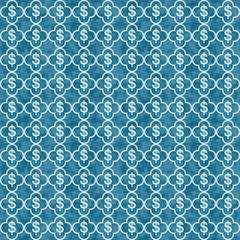 Illustration blue dollar signs material pattern background that is seamless