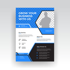 Modern corporate business print ready flyer poster design template