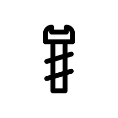 screw icon line style vector