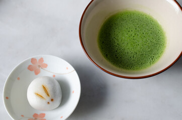 Matcha and wagashi