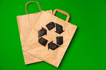 Concept of paper recycling, eco friendly consumerism