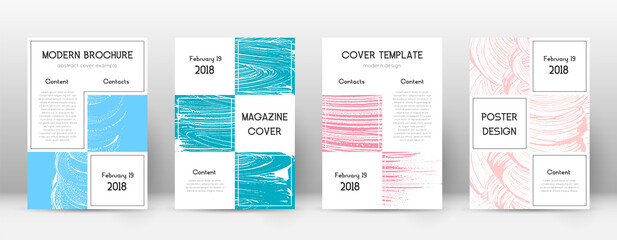 Cover page design template. Business brochure layout. Bewitching trendy abstract cover page. Pink an
