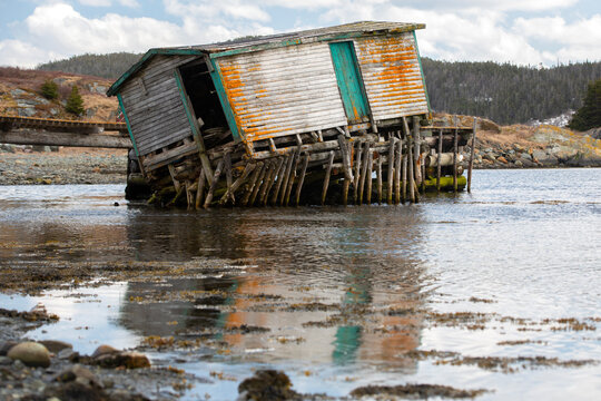 An old worn down shed in the town of Brigus South, Newfoundland and Labrador, Canada