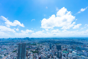 Fototapeta na wymiar 東京風景　夏 池袋から望む新宿方面 