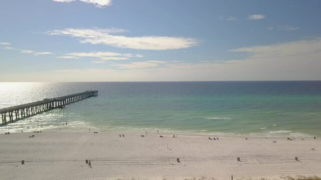 527 Aerial of a pier in Panama City Florida