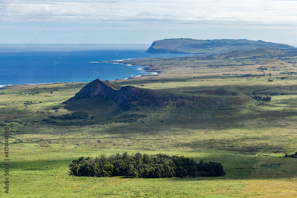 Canvas Prints Volcan Rano Raraku, île de Pâques