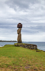 Moaï Ahu Ko Te Riku à Hanga Roa, île de Pâques