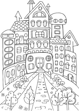 1 744 Best Adult Coloring Book City Images Stock Photos Vectors Adobe Stock