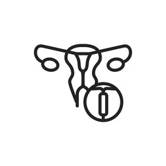 Contraceptive spiral color line icon. Outline pictogram for web page.