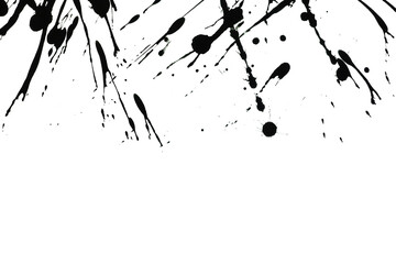 Black ink or watercolor textures splashes and streaks on white background,Abstract watercolor,Abstract ink