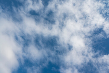 Blue sky with clouds, Bright sky day