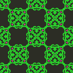 Classic Pattern Ornament, Seamless Geometric Pattern  for Design, Wallpaper, Fashion Print, Trendy Decor, Home Textile, Retro Decor. Vector.