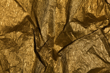 Abstract concept. Golden background or texture with shadows. Studio shot