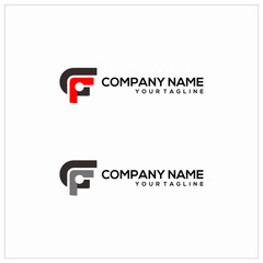 letter f logo design vector