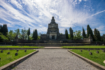 Crespi d'Adda, Italy. The monumental cemetery of this workers' town, a World Heritage Site
